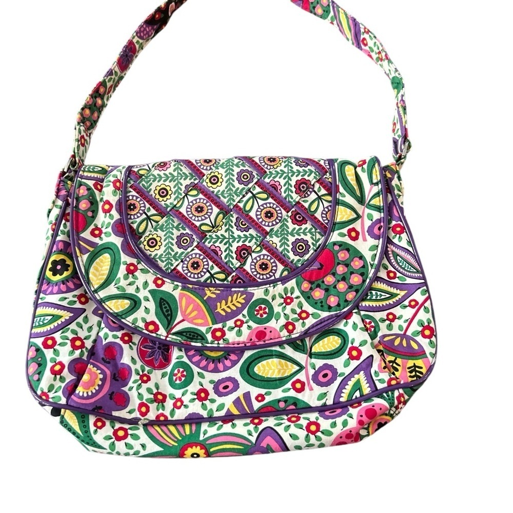 Vera Bradley Viva La Vera Floral Messenger Bag Multicolor Women's Purse